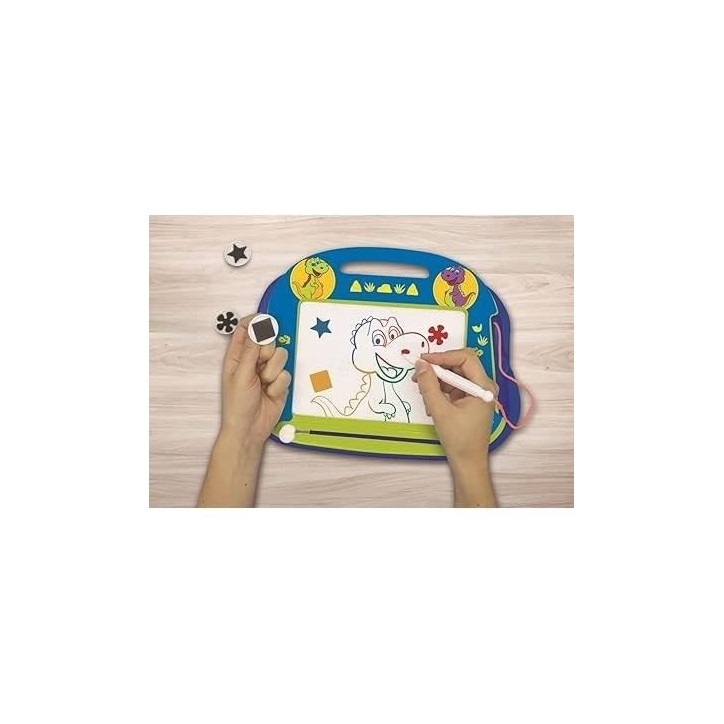 Ardoise Magnétique Enfant - LEXIBOOK - Dinosaure - Multicolore - Effaçable - Avec Tampons Magnétiques Ardoise Magnétique Enfant - LEXIBOOK - Dinosaure - Multicolore - Effaçable - Avec Tampons Magnétiques