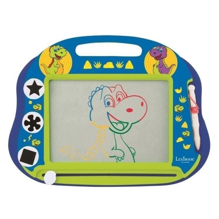 Ardoise Magnétique Enfant - LEXIBOOK - Dinosaure - Multicolore - Effaçable - Avec Tampons Magnétiques Ardoise Magnétique Enfant - LEXIBOOK - Dinosaure - Multicolore - Effaçable - Avec Tampons Magnétiques