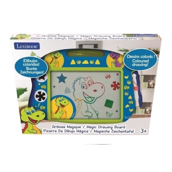 Ardoise Magnétique Enfant - LEXIBOOK - Dinosaure - Multicolore - Effaçable - Avec Tampons Magnétiques Ardoise Magnétique Enfant - LEXIBOOK - Dinosaure - Multicolore - Effaçable - Avec Tampons Magnétiques