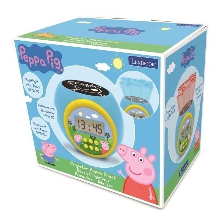 Réveil projecteur Peppa Pig avec minuteur Réveil projecteur Peppa Pig avec minuteur