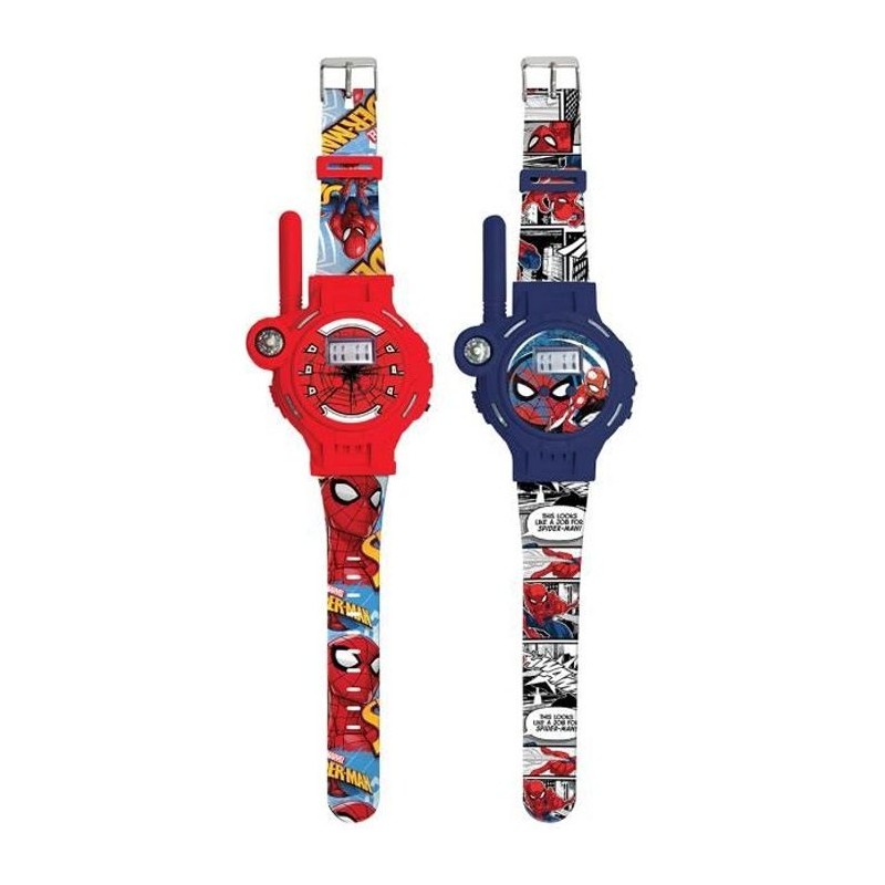 Montre 2 en 1 Walkie-Talkie SpiderMan 200m - LEXIBOOK - Rouge - Pour E Montre 2 en 1 Walkie-Talkie SpiderMan 200m - LEXIBOOK - Rouge - Pour E