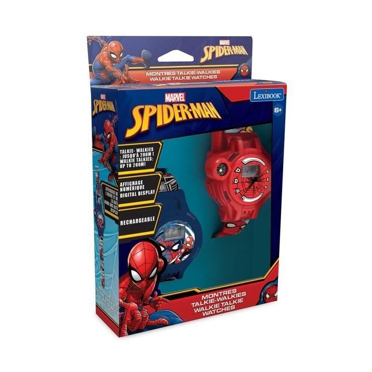 Montre 2 en 1 Walkie-Talkie SpiderMan 200m - LEXIBOOK - Rouge - Pour Enfant des 3 ans - Licence Spiderman Montre 2 en 1 Walkie-Talkie SpiderMan 200m - LEXIBOOK - Rouge - Pour Enfant des 3 ans - Licence Spiderman