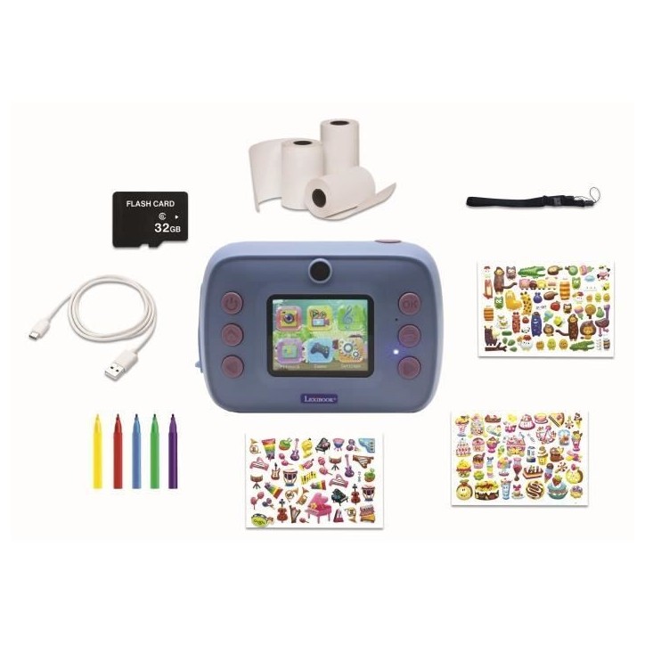 LEXIBOOK - Appareil photo instantané - Starcam Print Stitch avec carte SD - Des 5 ans LEXIBOOK - Appareil photo instantané - Starcam Print Stitch avec carte SD - Des 5 ans