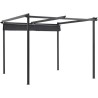 Pergola KIBA avec toit déroulant - Gris - 3 x 3 m