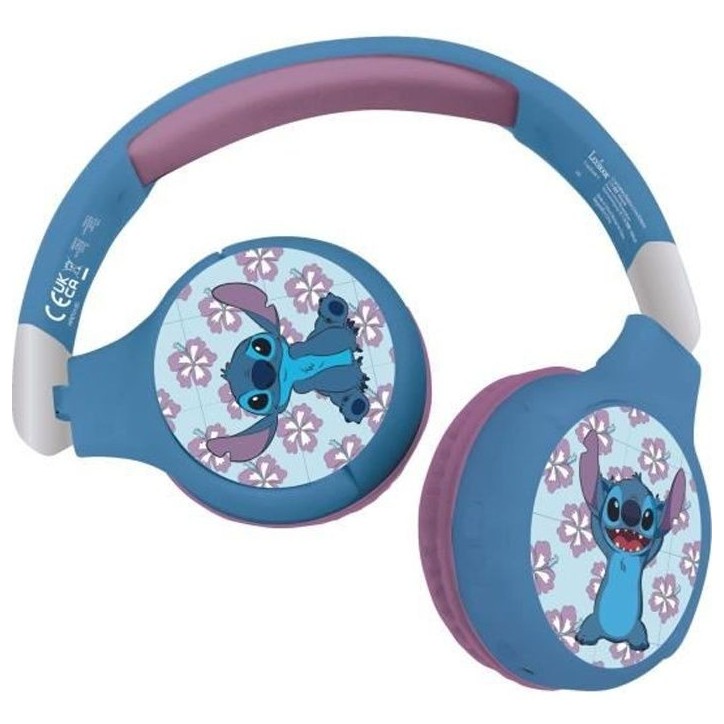 LEXIBOOK - Casque audio Bluetooth et filaire 2 en 1 - Pliable et ajustable - Disney Stitch LEXIBOOK - Casque audio Bluetooth et filaire 2 en 1 - Pliable et ajustable - Disney Stitch