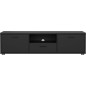 Meuble TV - MEDIA - Noir mat - 2 portes, 1 tiroir - 147,2 x 39,8 x 38,4 cm