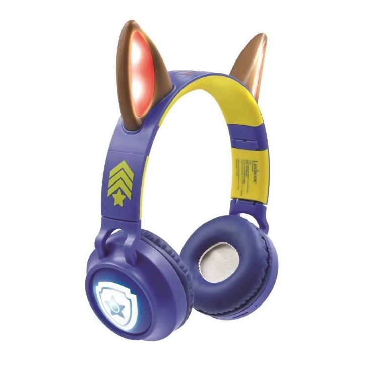 Casque audio Bluetooth 2-en-1 - LEXIBOOK - La Pat'Patrouille - Effets lumineux - Design mignon - Portée 10m Casque audio Bluetooth 2-en-1 - LEXIBOOK - La Pat'Patrouille - Effets lumineux - Design mignon - Portée 10m