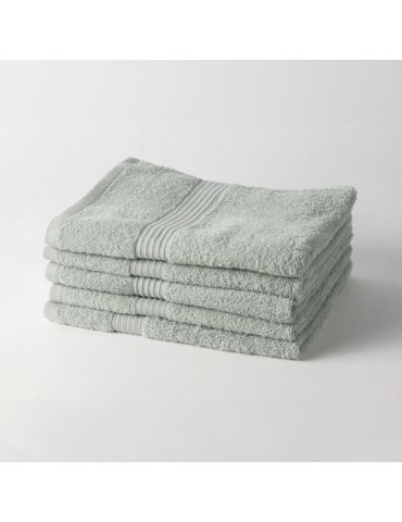 TODAY Essential - Lot de 5 draps de bain 70x130 cm 100% Coton coloris céladon