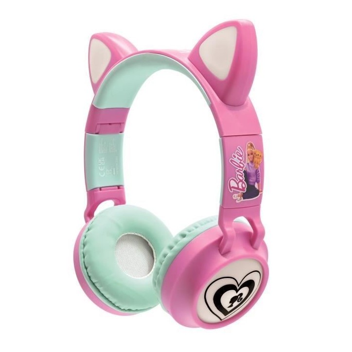 Casque enfant - LEXIBOOK - Barbie - Bluetooth 5.0 - Effets lumineux - Microphone intégré Casque enfant - LEXIBOOK - Barbie - Bluetooth 5.0 - Effets lumineux - Microphone intégré