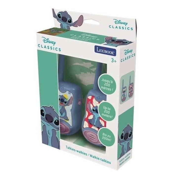 Talkies-Walkies Disney Stitch - LEXIBOOK - Portée 200m - Bleu Talkies-Walkies Disney Stitch - LEXIBOOK - Portée 200m - Bleu
