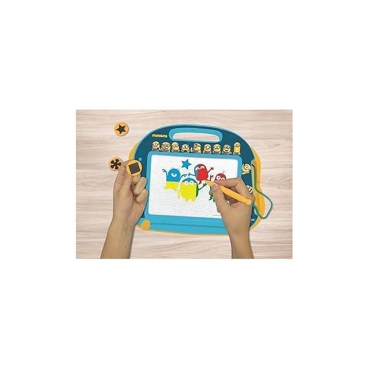 Lexibook - Ardoise Magique Minions - Format A5 avec accessoires magnétiques
