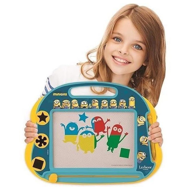 Lexibook - Ardoise Magique Minions - Format A5 avec accessoires magnétiques