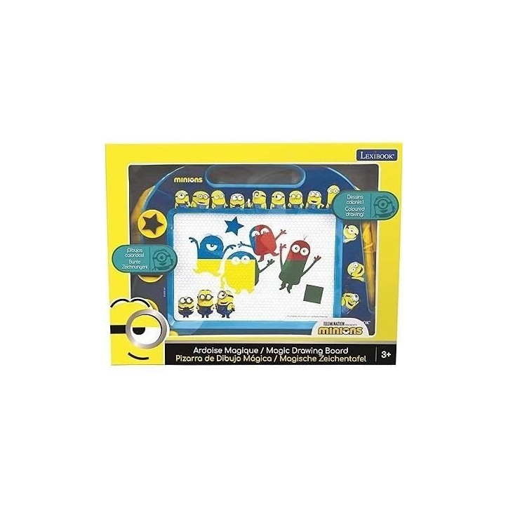 Lexibook - Ardoise Magique Minions - Format A5 avec accessoires magnétiques