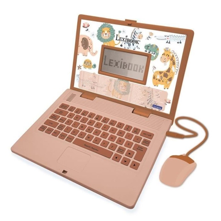 Lexibook - Ordinateur éducatif coloris Animaux – 124 activités (Français/Anglais) Lexibook - Ordinateur éducatif coloris Animaux – 124 activités (Français/Anglais)
