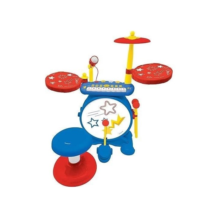 Lexibook - Batterie électronique pour enfant - Lumineuse - Complete avec clavier, cymbales et tabouret - Dés 3 ans Lexibook - Batterie électronique pour enfant - Lumineuse - Complete avec clavier, cymbales et tabouret - Dés 3 ans