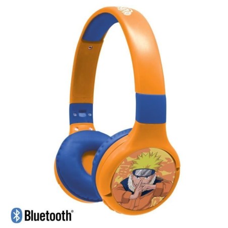 Casque 2 en 1 Bluetooth et Filaie confortable et pliable avec limitation de son Naruto