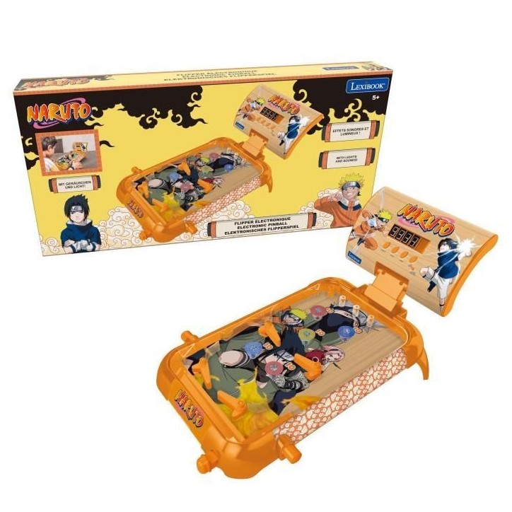 Flipper électronique de table Naruto avec sons, lumieres et affichage du score sur écran Flipper électronique de table Naruto avec sons, lumieres et affichage du score sur écran