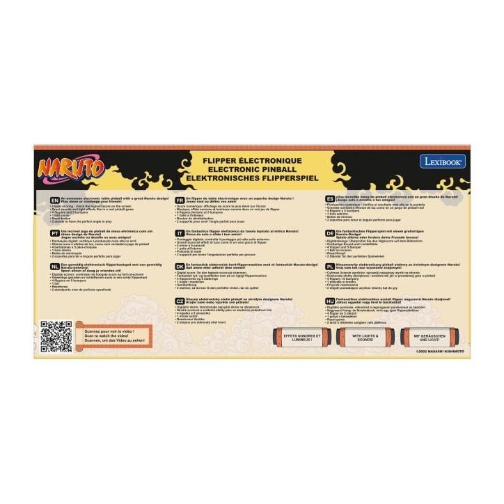 Flipper électronique de table Naruto avec sons, lumieres et affichage du score sur écran Flipper électronique de table Naruto avec sons, lumieres et affichage du score sur écran
