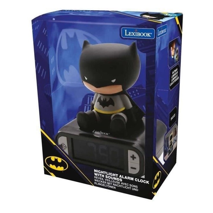 Réveil veilleuse digital LEXIBOOK - Batman - 3D lumineux et sonore - Noir - Enfant Réveil veilleuse digital LEXIBOOK - Batman - 3D lumineux et sonore - Noir - Enfant