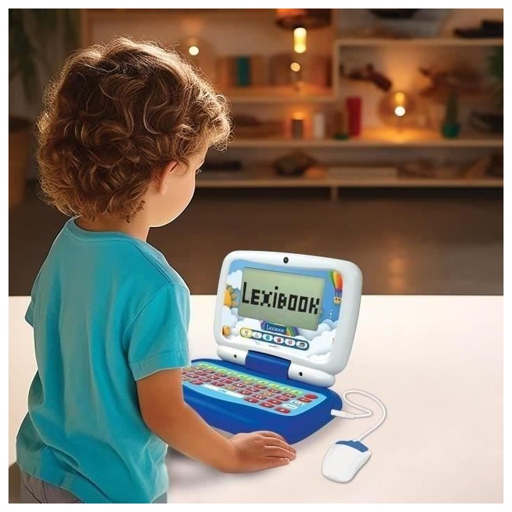 Ordinateur portable éducatif parlant bilingue FR/EN pour un total de 40 activités réparties en 6 catégories Ordinateur portable éducatif parlant bilingue FR/EN pour un total de 40 activités réparties en 6 catégories