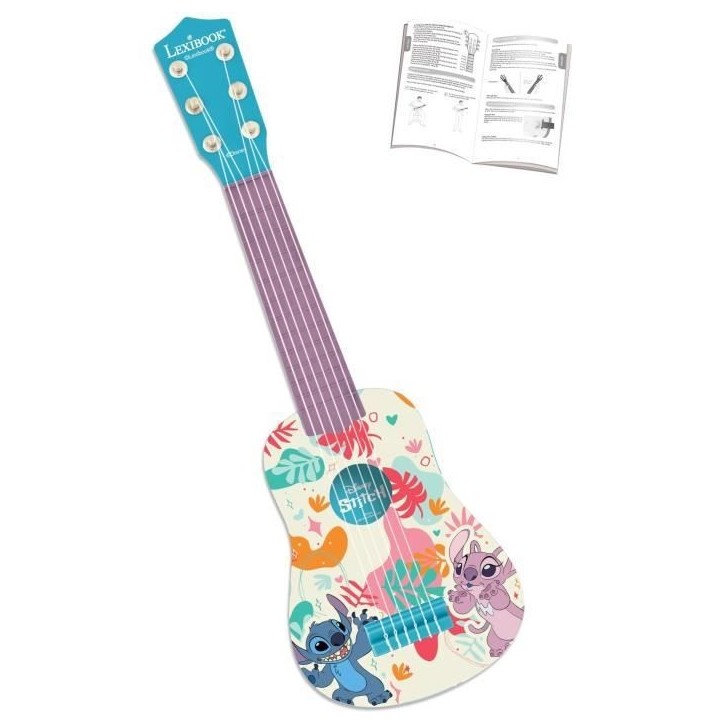 Lexibook - Ma Premiere Guitare Stitch - 53cm - Guide d'apprentissage inclus
