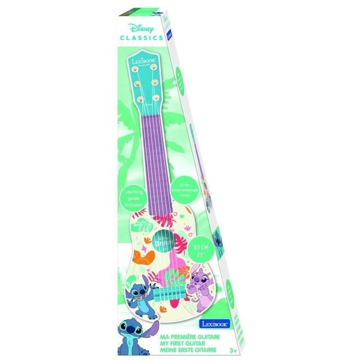 Lexibook - Ma Premiere Guitare Stitch - 53cm - Guide d'apprentissage inclus