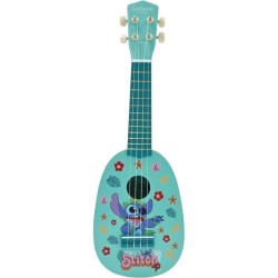 Ukulélé Stitch, Environ 53cm, Bois, 6 cordes en Nylon, Guide fourni,