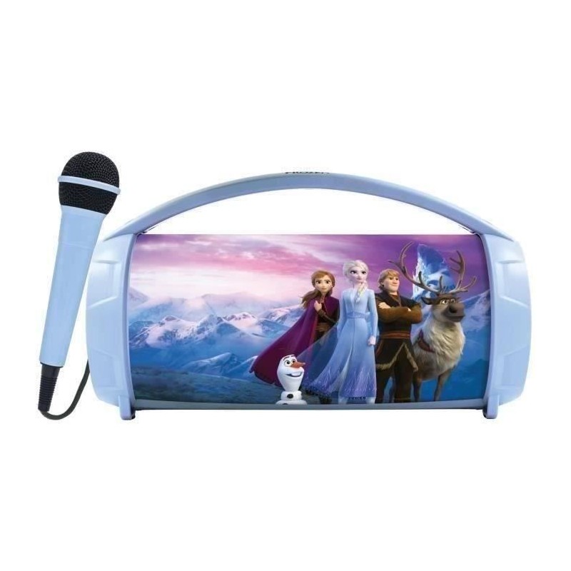 Enceinte Bluetooth Sans-Fil Lumineuse avec Micro La Reine des Neiges Enceinte Bluetooth Sans-Fil Lumineuse avec Micro La Reine des Neiges