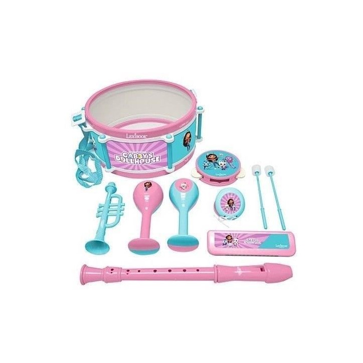 Lexibook - Set Musical Gabby et la Maison Magique - 7 instruments - Rangement dans le tambour Lexibook - Set Musical Gabby et la Maison Magique - 7 instruments - Rangement dans le tambour