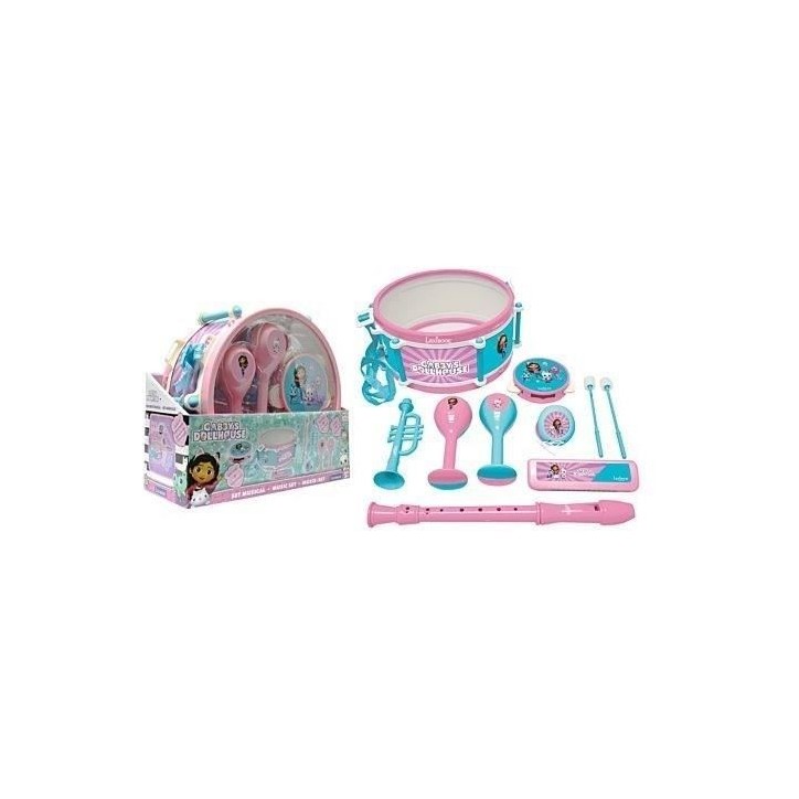 Lexibook - Set Musical Gabby et la Maison Magique - 7 instruments - Rangement dans le tambour Lexibook - Set Musical Gabby et la Maison Magique - 7 instruments - Rangement dans le tambour