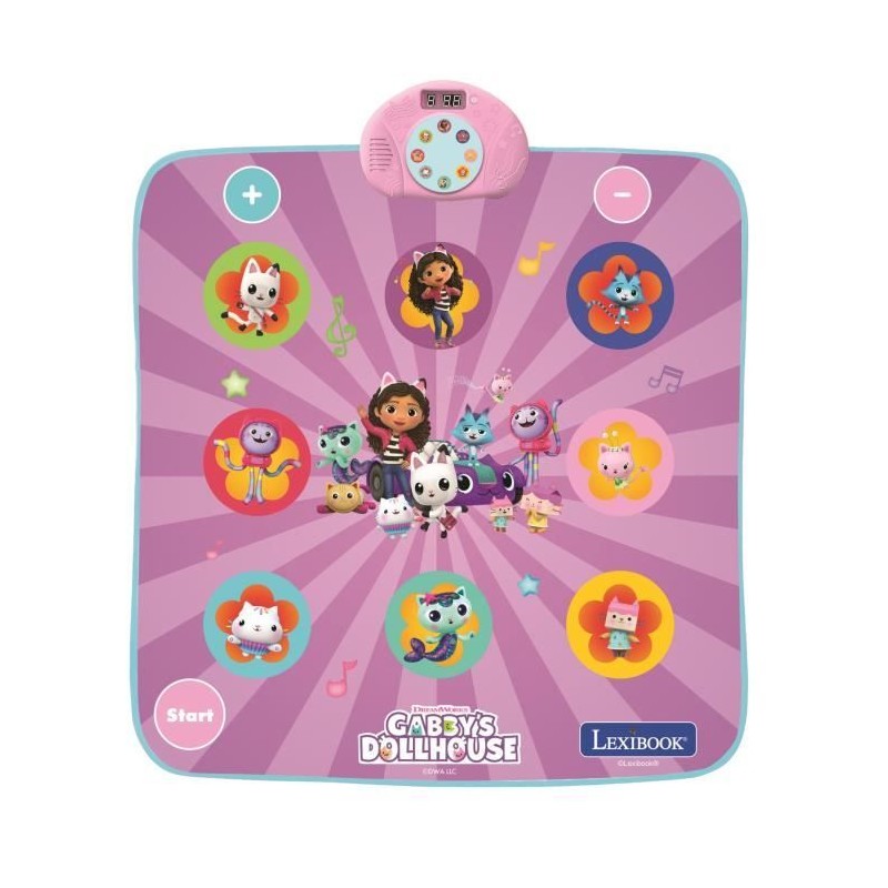 Tapis de danse électronique, Bluetooth et lumineux Gabby et la maison Tapis de danse électronique, Bluetooth et lumineux Gabby et la maison