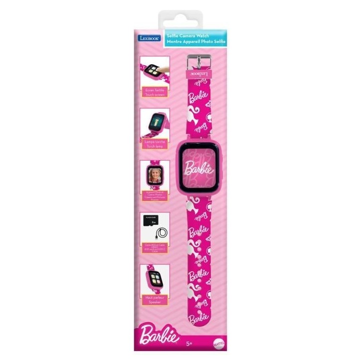 Montre avec écran couleurs Barbie avec camera et carte mémoire de 8 Go