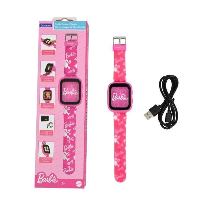 Montre avec écran couleurs Barbie avec camera et carte mémoire de 8 Go