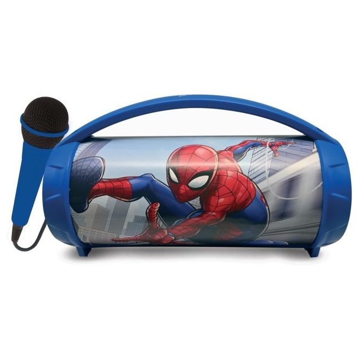 Enceinte Bluetooth Sans-Fil Lumineuse avec Micro Spider-Man Enceinte Bluetooth Sans-Fil Lumineuse avec Micro Spider-Man