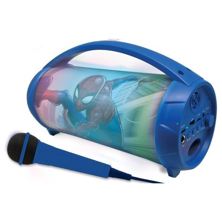 Enceinte Bluetooth Sans-Fil Lumineuse avec Micro Spider-Man Enceinte Bluetooth Sans-Fil Lumineuse avec Micro Spider-Man