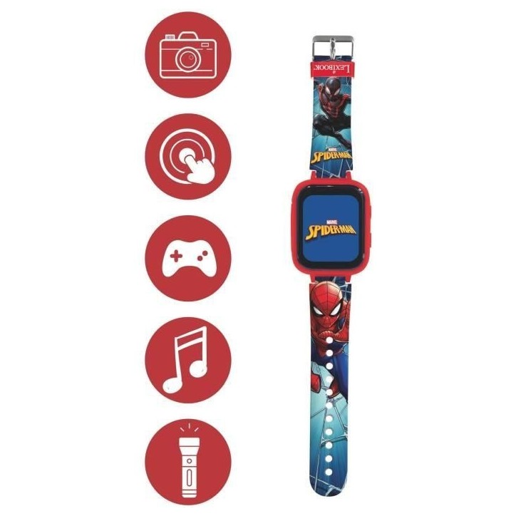 Montre avec écran couleurs SpiderMan avec camera et carte mémoire de 8 Go Montre avec écran couleurs SpiderMan avec camera et carte mémoire de 8 Go