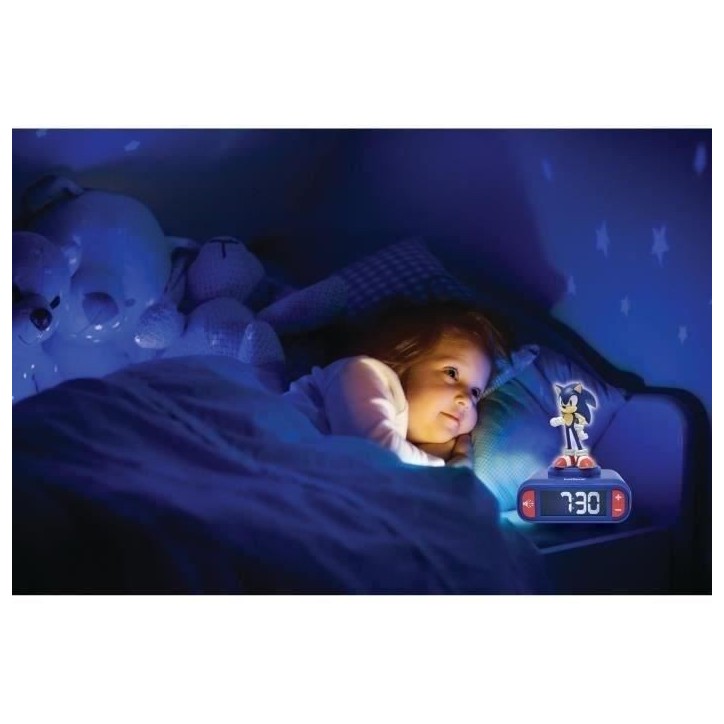LEXIBOOK - Réveil veilleuse Sonic - Sons et mélodies, écran LCD rétro-éclairé et lumineux - Bleu LEXIBOOK - Réveil veilleuse Sonic - Sons et mélodies, écran LCD rétro-éclairé et lumineux - Bleu