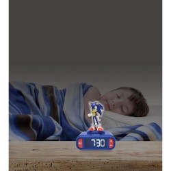 LEXIBOOK - Réveil veilleuse Sonic - Sons et mélodies, écran LCD ré