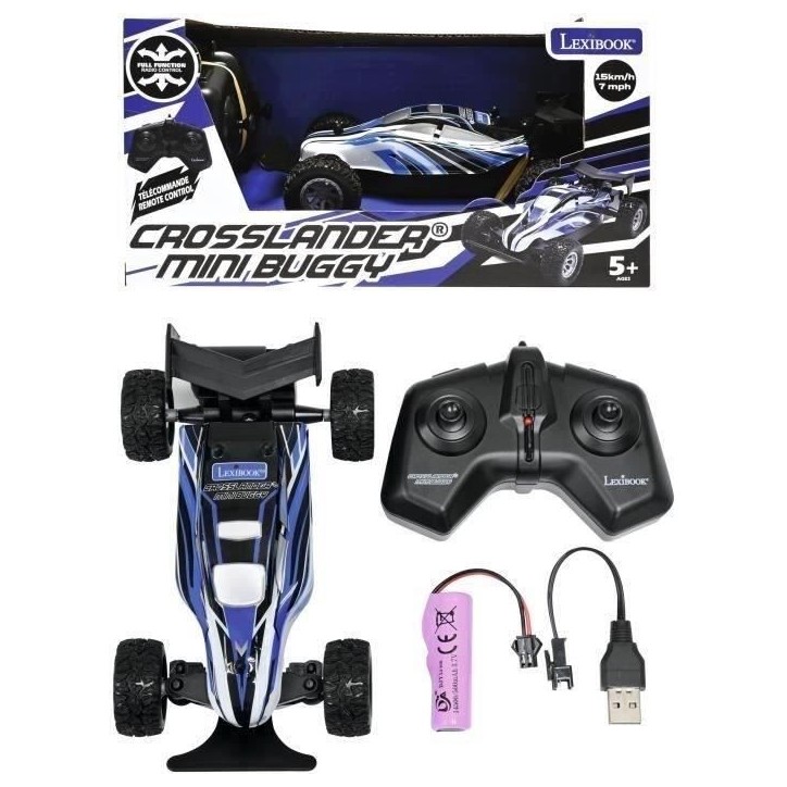 Lexibook - Mini Voiture télécommandée - Buggy Crosslander - Toutes surfaces - Simple d'utilisation
