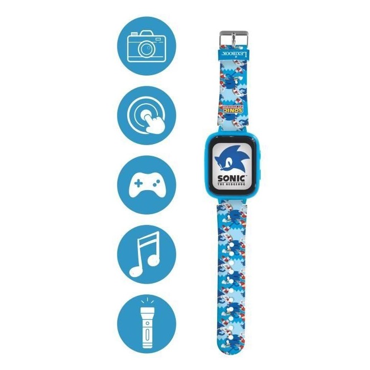 Montre avec écran couleurs Sonic avec camera et carte mémoire de 8 Go Montre avec écran couleurs Sonic avec camera et carte mémoire de 8 Go