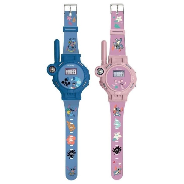 Montre digitale Stitch avec fonction talkie-walkie portée jusqu'a 200 m