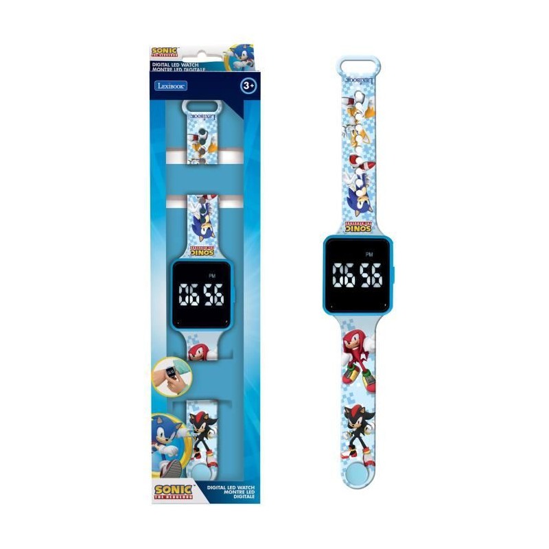 Lexibook - Sonic - Montre LED connectée - Bracelet ajustable
