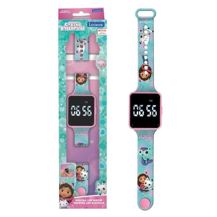 Lexibook - Gabby et la Maison Magique - Montre LED connectée - Bracelet ajustable Lexibook - Gabby et la Maison Magique - Montre LED connectée - Bracelet ajustable