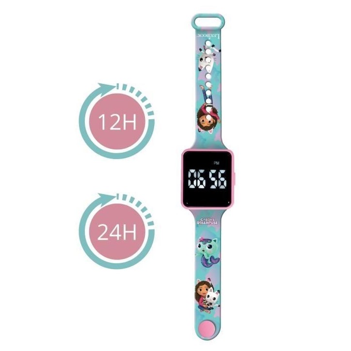 Lexibook - Gabby et la Maison Magique - Montre LED connectée - Bracelet ajustable Lexibook - Gabby et la Maison Magique - Montre LED connectée - Bracelet ajustable