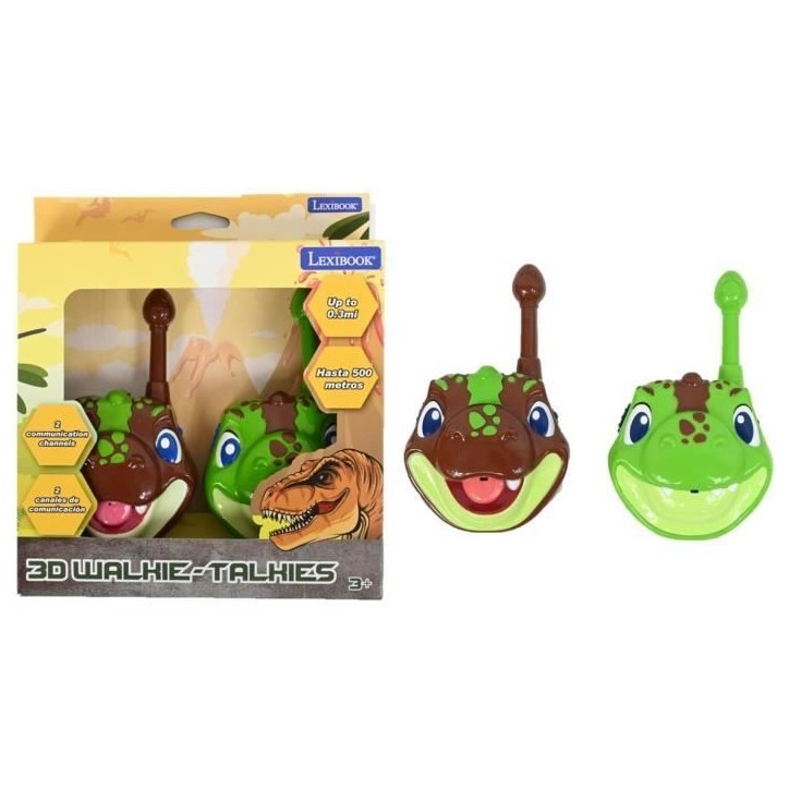 Talkies-walkies 500m Dinosaures 3D Talkies-walkies 500m Dinosaures 3D
