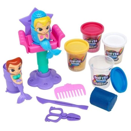 LEXIBOOK - Salon de coiffure scintillant pour sirenes en pâte a modeler douce et malléable