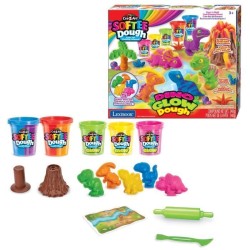 LEXIBOOK - Kit de dinosaures en pâte a modeler malléable et fluoresc