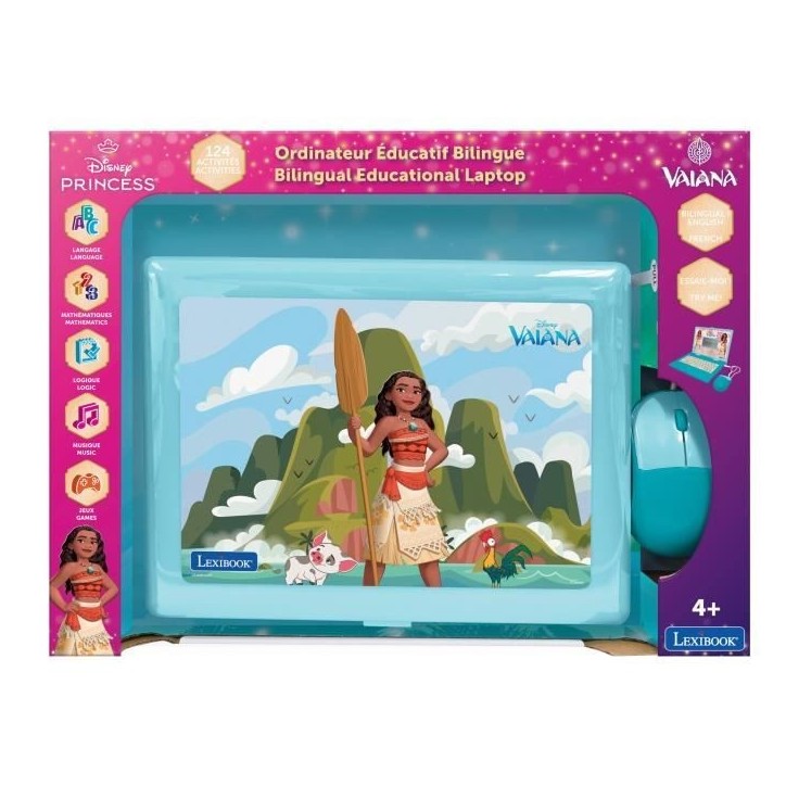 Ordinateur éducatif bilingue Vaiana avec 124 activités (EN/FR) Ordinateur éducatif bilingue Vaiana avec 124 activités (EN/FR)