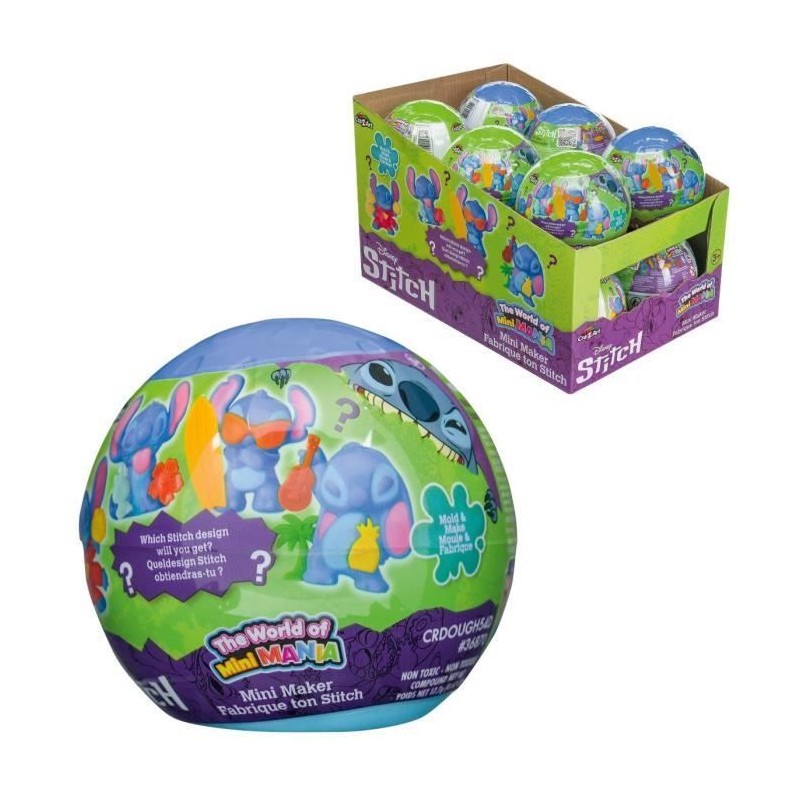 LEXIBOOK - Balle mini mania Stitch, figurines a modeler LEXIBOOK - Balle mini mania Stitch, figurines a modeler