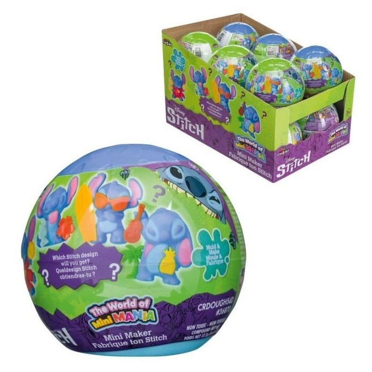 LEXIBOOK - Balle mini mania Stitch, figurines a modeler LEXIBOOK - Balle mini mania Stitch, figurines a modeler
